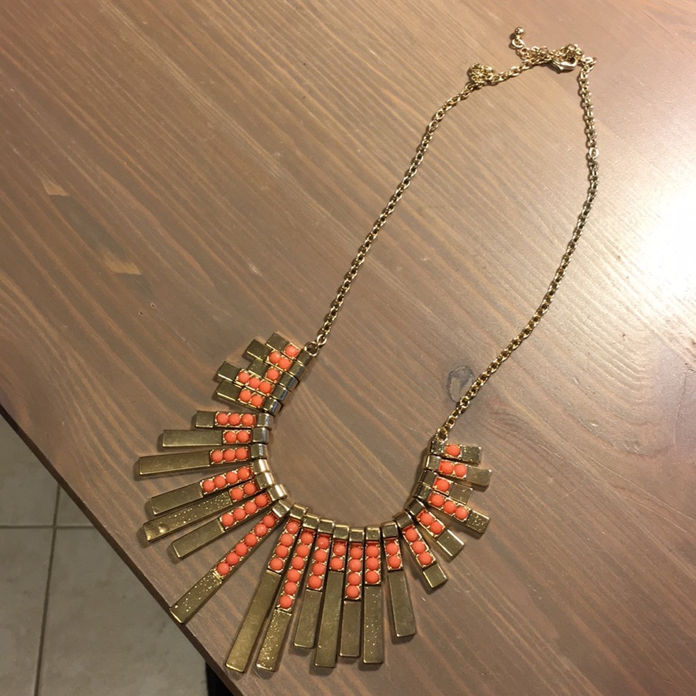 Orange bead necklace